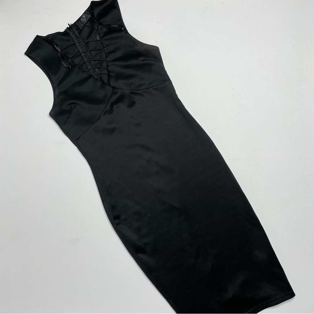 AX Armani Exchange Criss Cross Elegant Sexy Mid Bodycon Formal Cocktail Party - Picture 2 of 4